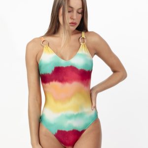 ADMAS Bañador Estampado Boreal para Mujer