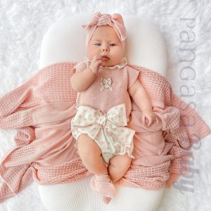 Bebé Conjunto Sol Pangasa Sunny Love Lazo Rosa