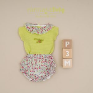 Bebé Conjunto Pangasa Pistacchio Flores