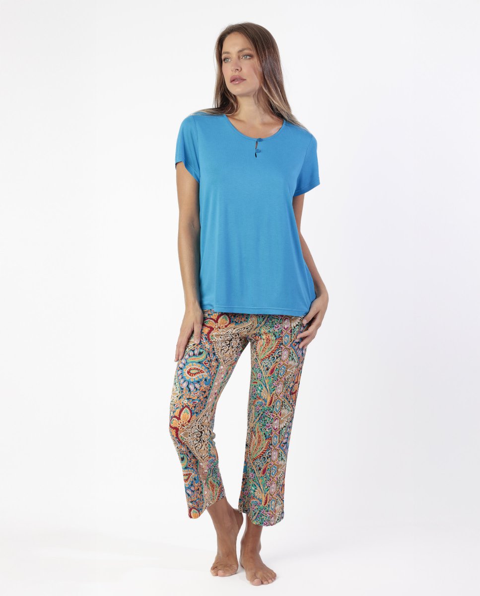 ADMAS GARDEN Pijama Manga Corta Garden Border para Mujer