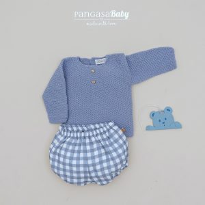 Conjunto Ranita Bleu Brume Cuadros Pangasa Bruma