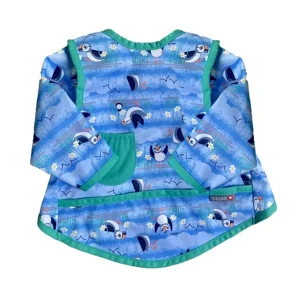 Babero con mangas Blue Puffin - Close Parent