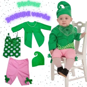 Disfraz duende verde 12 meses