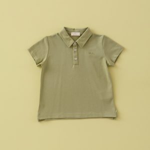 Polo Cuello Pico Verde Palmera Mi Canesu