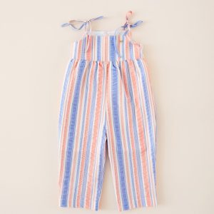 Peto Lazadas Seersucker Rayas Denim Peach Mi Canesu